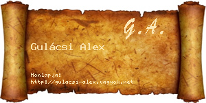 Gulácsi Alex névjegykártya